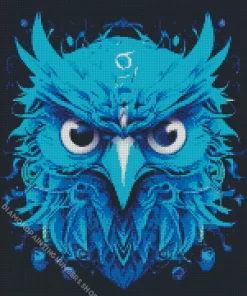 blue bird face art Diamond Paints