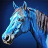 blue black horse Diamond By Numbers
