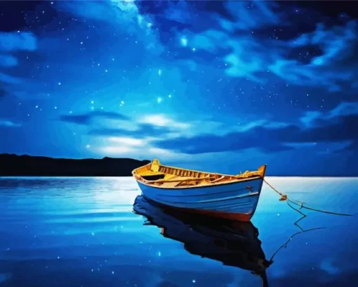 blue boat Diamond By Numbers