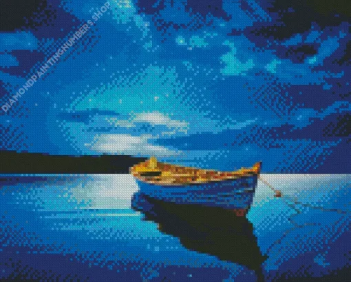 blue boat Diamond By Numbers