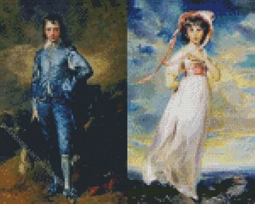 blue boy and pink girl Diamond Paints