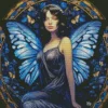 blue butterfly girl Diamond Paints