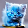 blue cat baby Diamond Paints