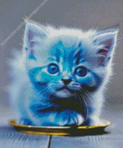 blue cat baby Diamond Paints