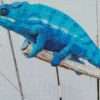 blue chameleon Diamond Paints