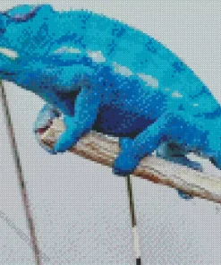 blue chameleon Diamond Paints