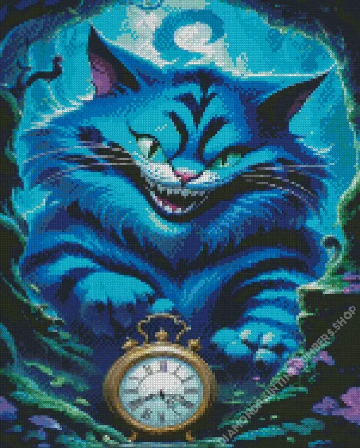blue cheshire cat Diamond Paints