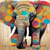 cool colorful elephant art Diamond By Numbers