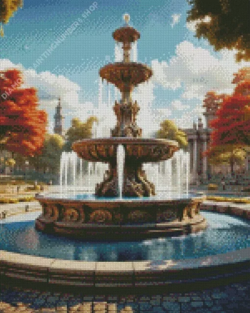 cool fountain art Diamond By Numbers
