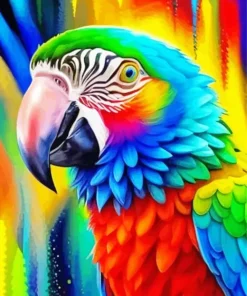 cool geometric parrot Diamond Paints