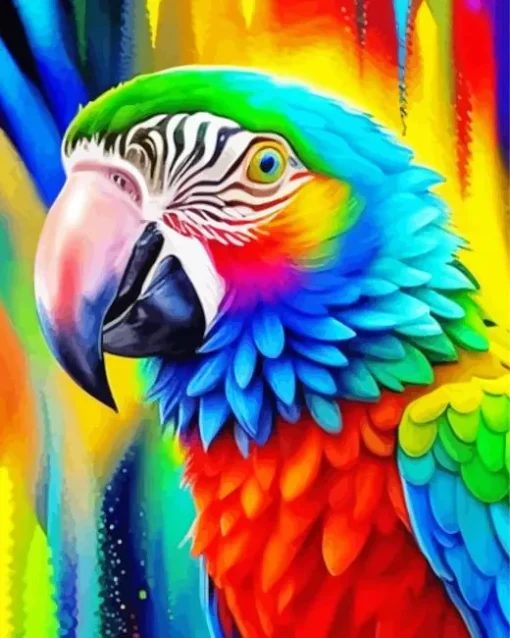 cool geometric parrot Diamond Paints