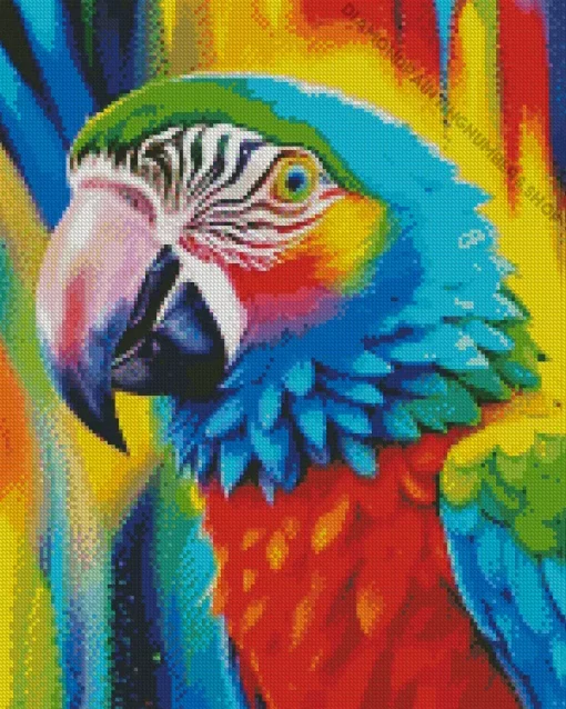 cool geometric parrot Diamond Paints