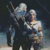 cool geralt and ciri Diamond Paints