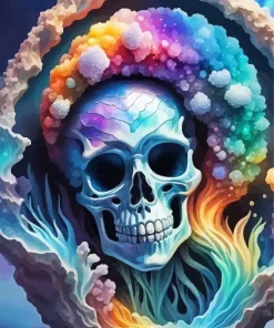 geode skull Diamond Paints