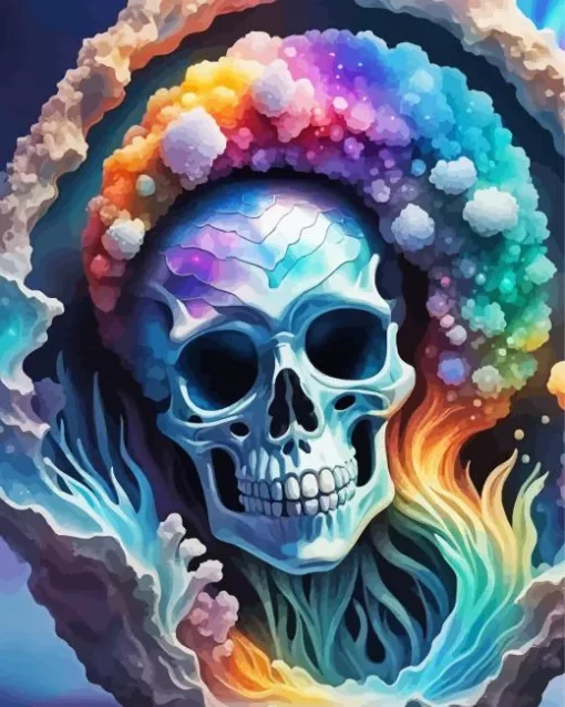 geode skull Diamond Paints