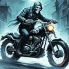 ghost biker Diamond Paints