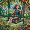 girl in a swing Diamond Paints