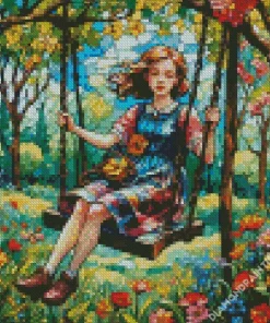 girl in a swing Diamond Paints