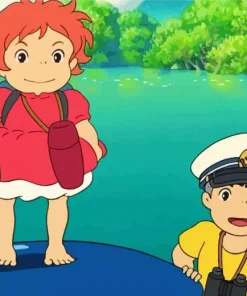 ponyo anime Diamond With Numbers