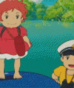 ponyo anime Diamond With Numbers