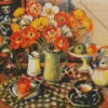 poppies and checked cloth Diamond Paints