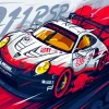 porsche illustration Diamond Paints