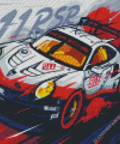 porsche illustration Diamond Paints