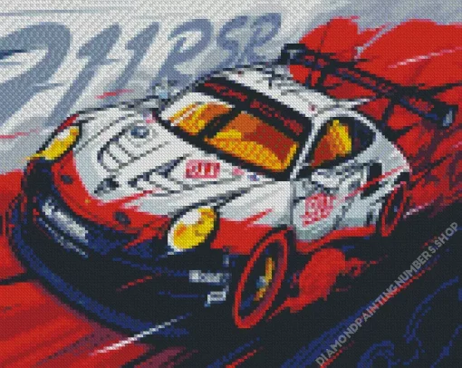 porsche illustration Diamond Paints
