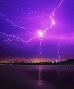 purple lightning Diamond Paints