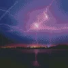 purple lightning Diamond Paints