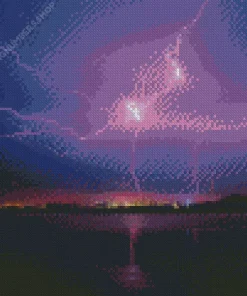 purple lightning Diamond Paints