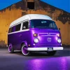 purple volkswagen bus Diamond Paints