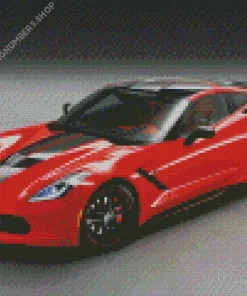 red and black corvette Diamond Paints