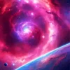 red and black galaxy Diamond With Numbers