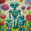 robots family Diamond By Numbers