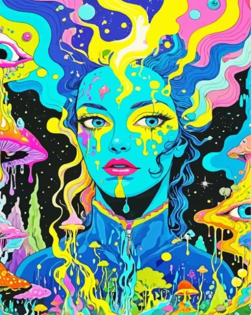 trippy lady Diamond Paints