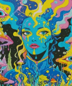 trippy lady Diamond Paints