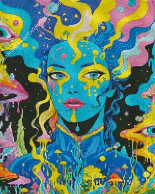 trippy lady Diamond Paints