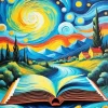 van gogh style art landscape Diamond By Numbers