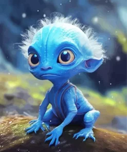Baby Blue Alien Diamond Paints