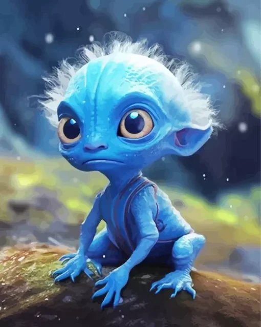 Baby Blue Alien Diamond Paints