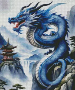 Chinese blue dragon Diamond Dotz