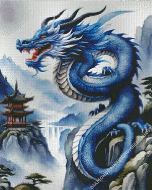 Chinese blue dragon Diamond Dotz