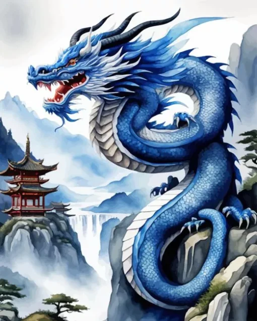 Chinese blue dragon Diamond Dotz