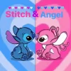 Disney blue and pink stitch Diamond Dotz