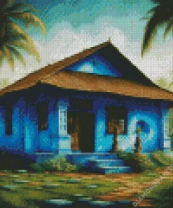 Old Blue House Diamond Paints
