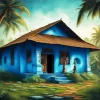 Old Blue House Diamond Paints