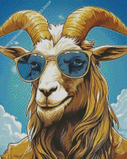 aesthetic goat goggles art Diamond Dotz