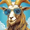 aesthetic goat goggles art Diamond Dotz