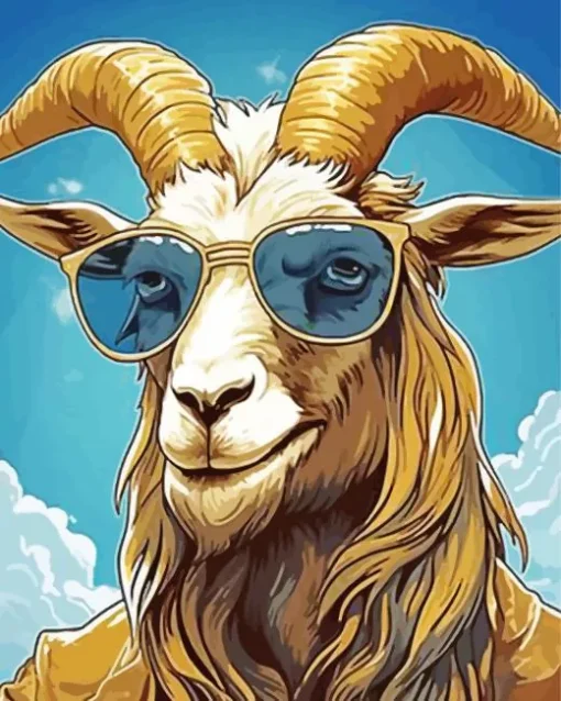 aesthetic goat goggles art Diamond Dotz